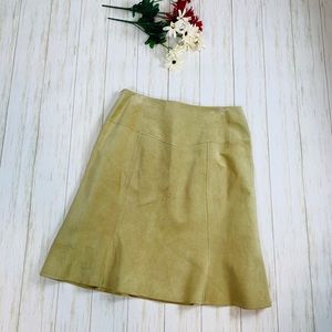Genuine Suede Leather Western Skirt